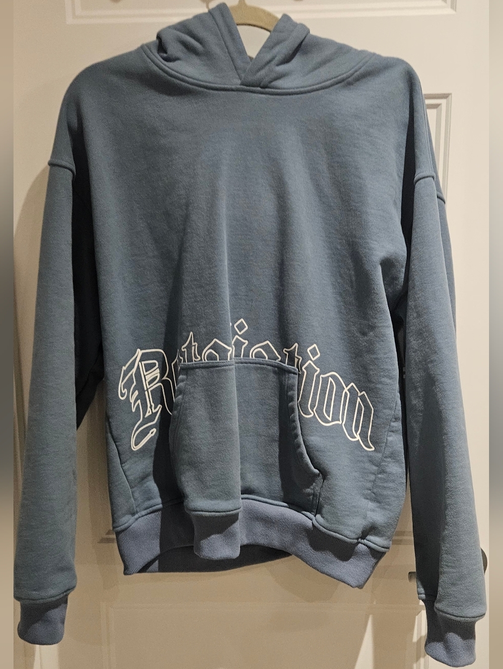 Men's Slate Blue Graphic Hoodie Sweatshirt